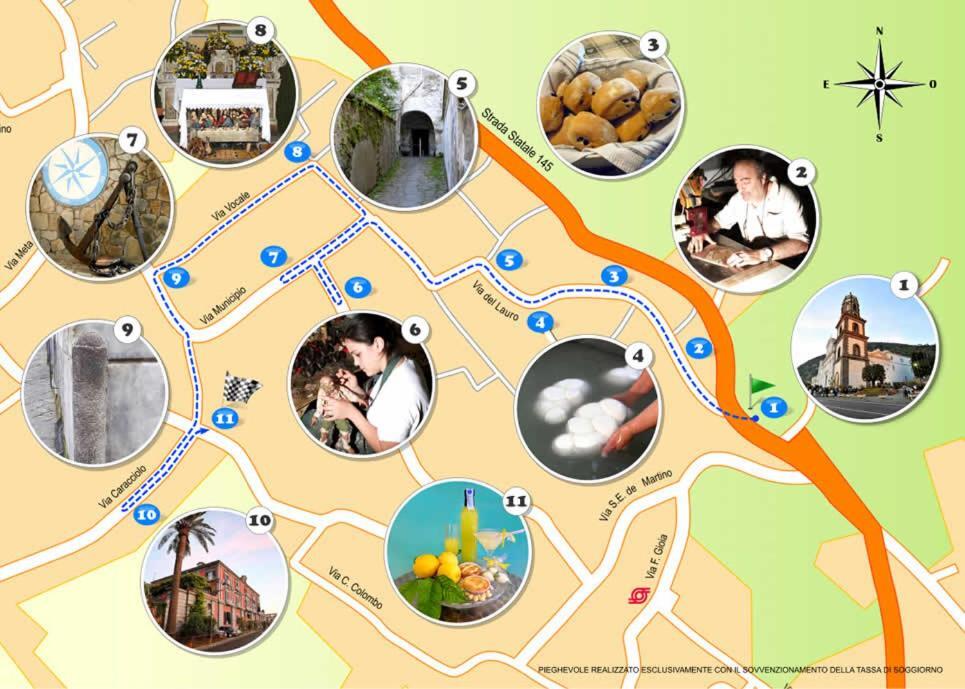 梅塔Villino L'Aranceto Sorrentino住宿加早餐旅馆 外观 照片